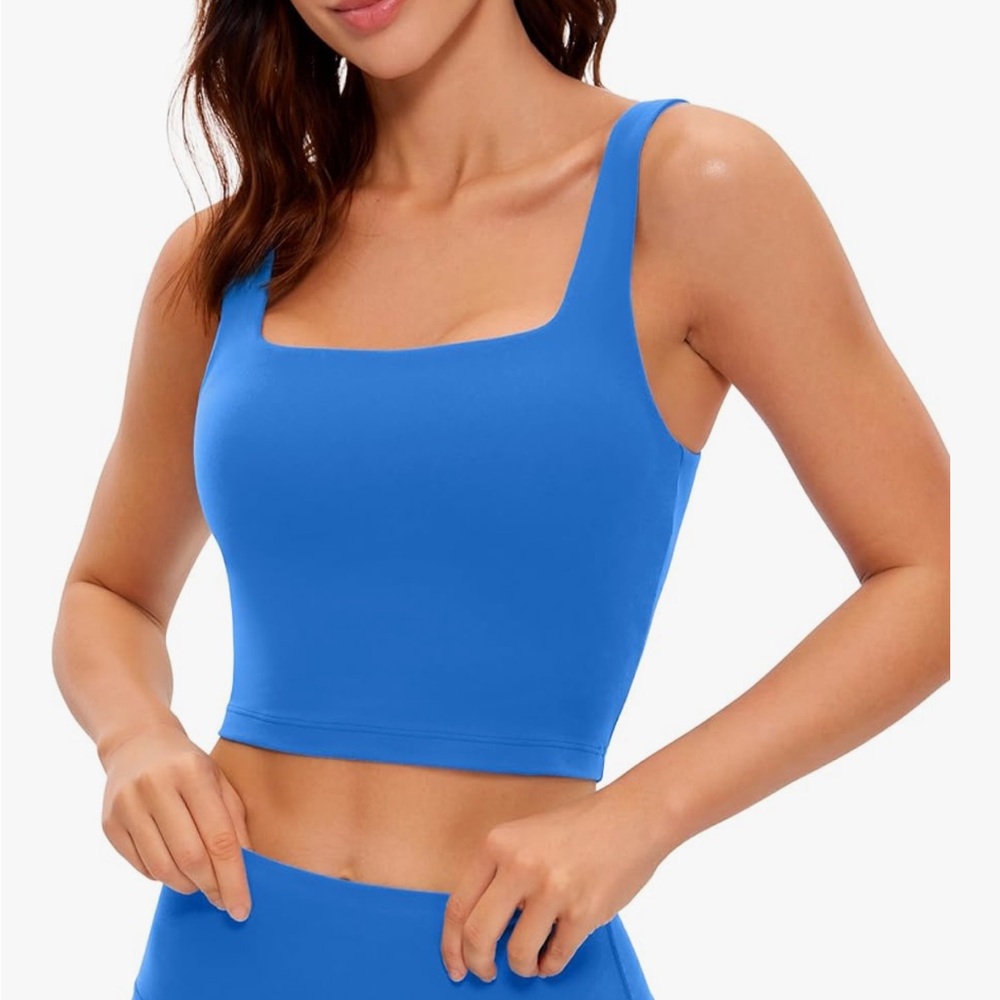 Red Crop Tank & Royal Blue Tank Top Duo - Picture 4 of 5